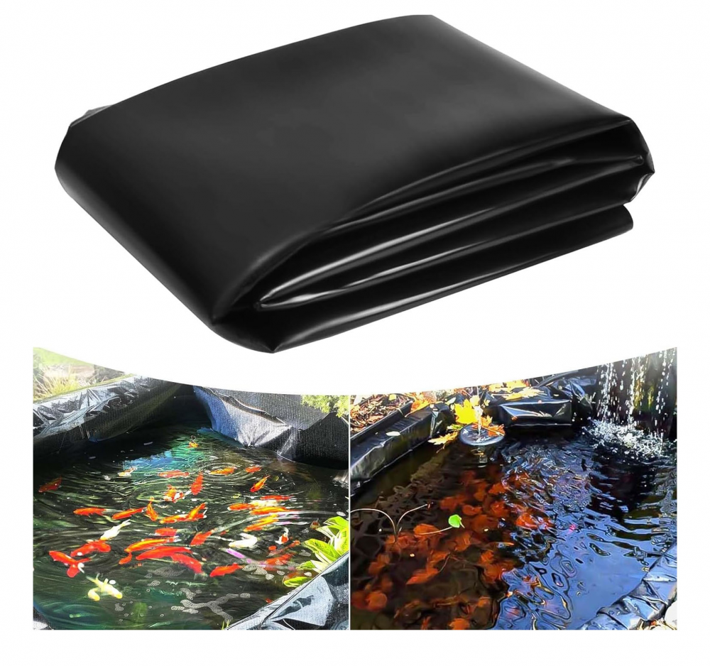 Wykładzina do oczek wodnych, wyściółka do oczek wodnych zewnętrznych o grubości 0,5 mm, wyściółka do oczek wodnych ogrodowych(1,2 x 2,1 m)