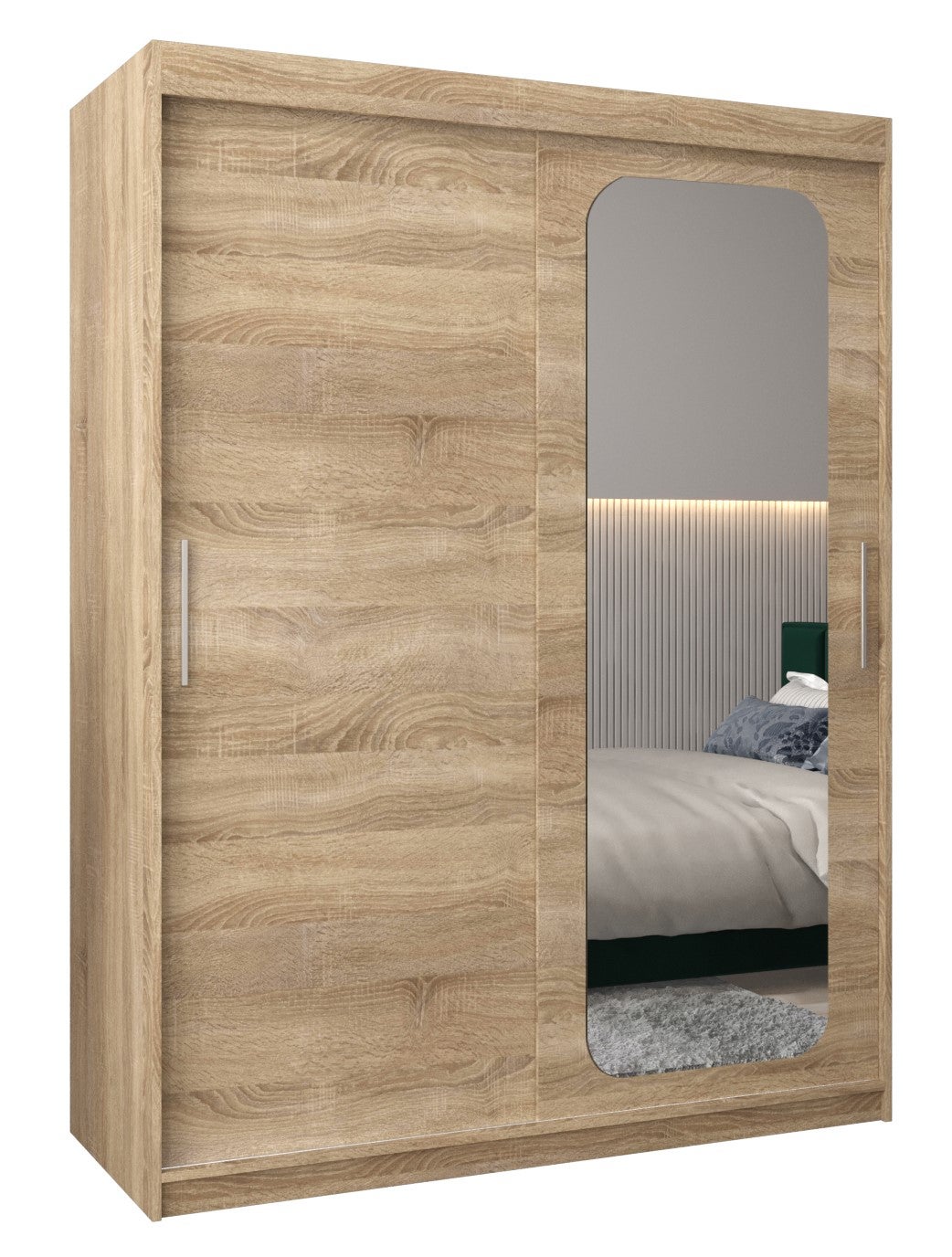 Szafa przesuwna garderoba PROMO T2 150 x 62 x 200 cm Sonoma - Abiks Meble
