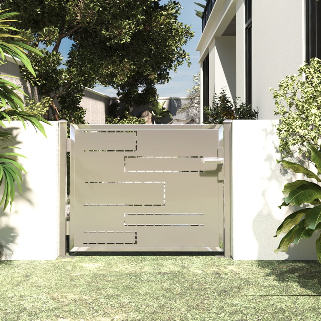 vidaXL Cancello da giardino 105x105 cm in acciaio Corten