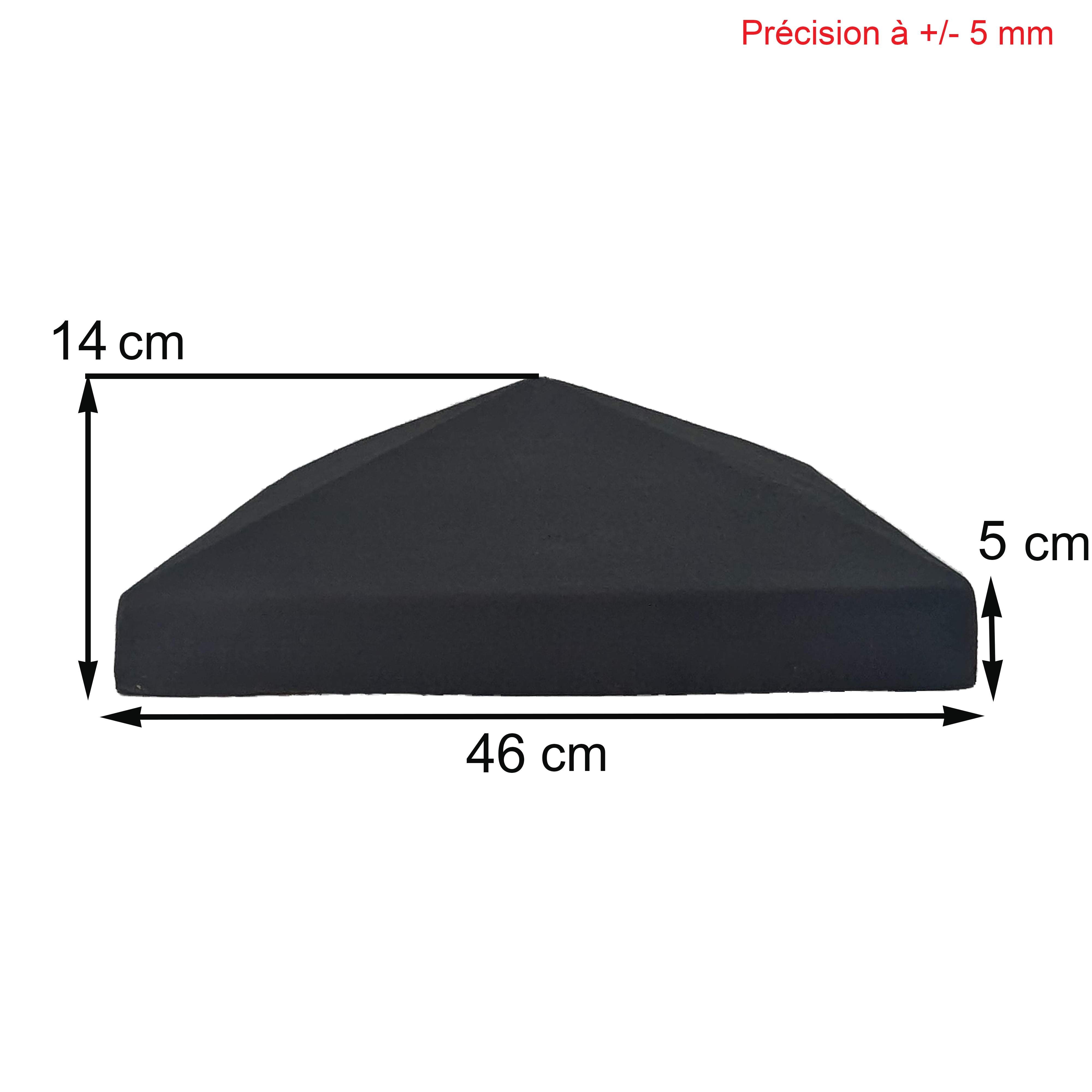 Chapeau Pilier 46x46 Pointe De Diamant - Gris Anthracite Foncé - 4