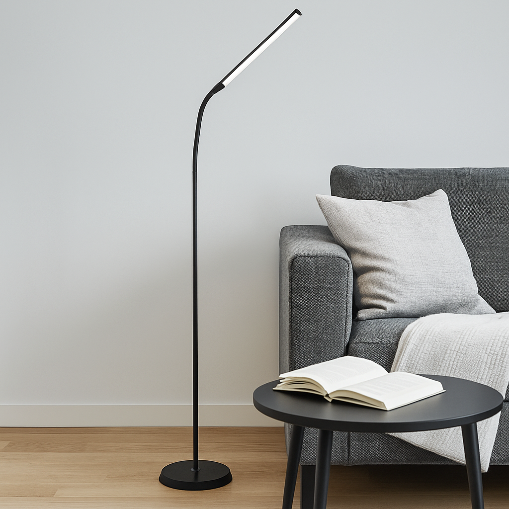 Lampa podłogowa LED Meso stojąca czarna 170cm 3CCT 8W elastyczna ściemnianie MasterLED - 3