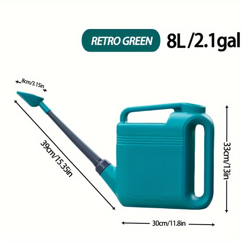 Arrosoir de jardin grande capacité 8 L | Poignée antidérapante, bec long – pour plantes, fleurs et légumes d'intérieur et d'extérieur - 6