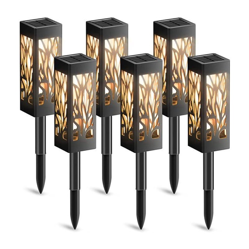 Zestaw zewnętrznych lamp solarnych do ogrodu ciepłe białe światło wodoodporność oświetlenie dekoracyjne ogrodu automatyczne włączanie i wyłączanie