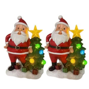 Statuetta Di Babbo Natale In Resina – Dipinta A Mano, 20x9x6 Cm, Dettaglio Intricato, Per Decorazione Natalizia, Collezione E Regalo Per Grandi E Piccini