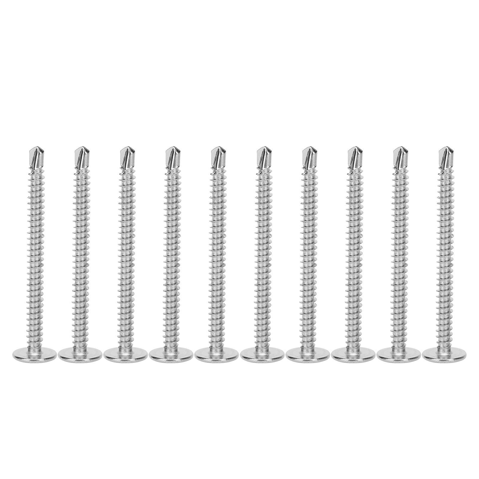 Viti #6 X 1/2" Per Lamiera 100 Viti Autoforanti #6 X 1/2" Testa Esagonale Con Rondella - Acciaio Inox 410 Plexiglass 8 Mm - Foto 7