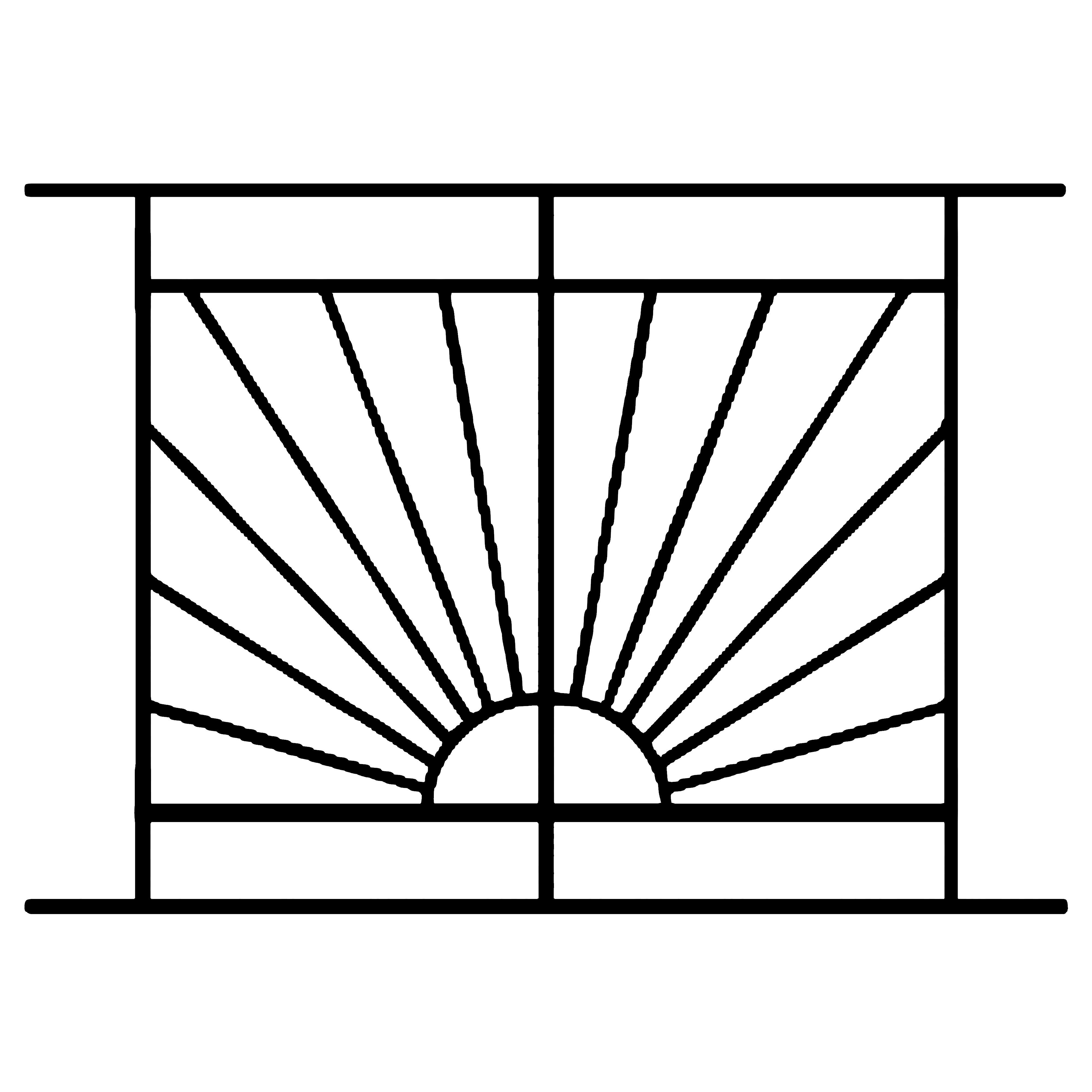 Grata di sicurezza Soleil per finestra H = 105 cm x L = 100 cm (dimensione del telaio) - 2