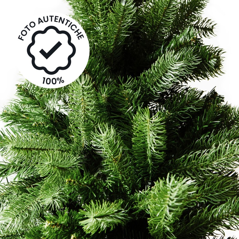 Albero Di Natale Frosty Green 210cm - Super Folto E Realistico | PVC Ignifugo Con Base - Foto 9