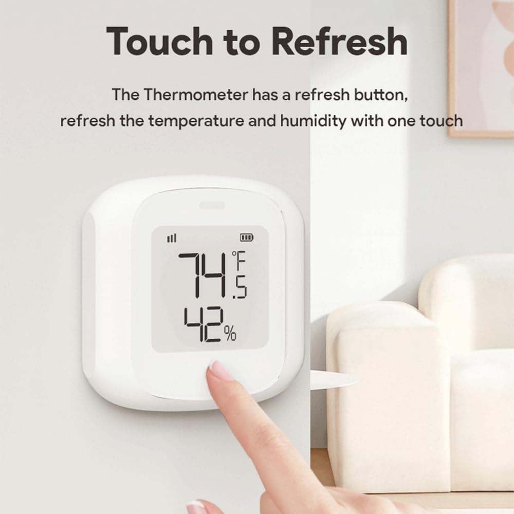 Pack 4 thermomètres hygromètres WiFi – capteurs température humidité LCD pour maison, app Smart Life, alertes instantanées, compatible Alexa - 8