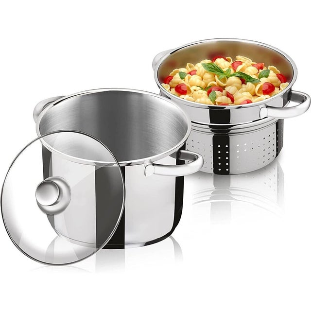 ERINGOGO Pentola In Vetro Borosilicato Trasparente Con Coperchio – 1350 Ml – Per Microonde E Piastre