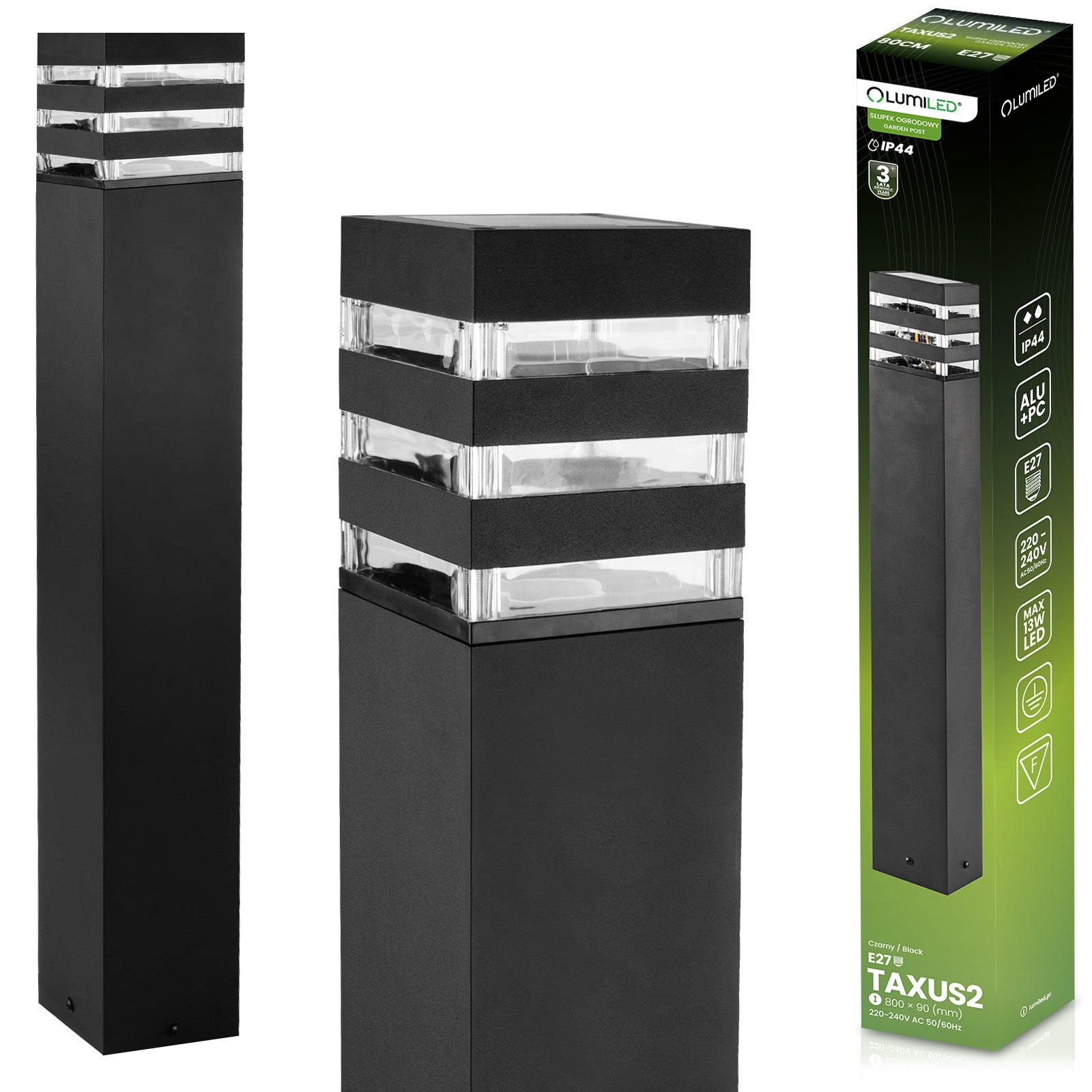 Lampa Ogrodowa Lumiled Słupek Zewnętrzny Stojący E27 LED 80cm 1 szt.