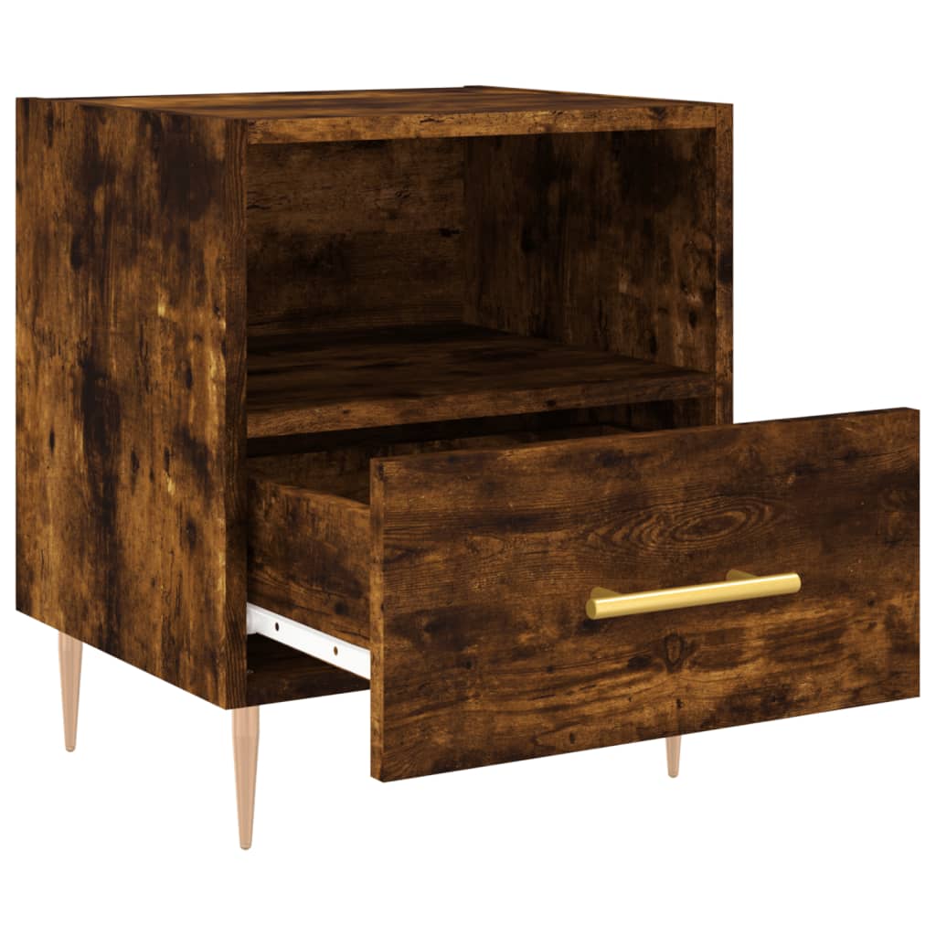 Lot de 2 Tables de chevet，Table d'appoint, Table de nuit pour Salon Chambre chêne fumé 40x35x47,5cm bois d’ingénierie754450 - 7