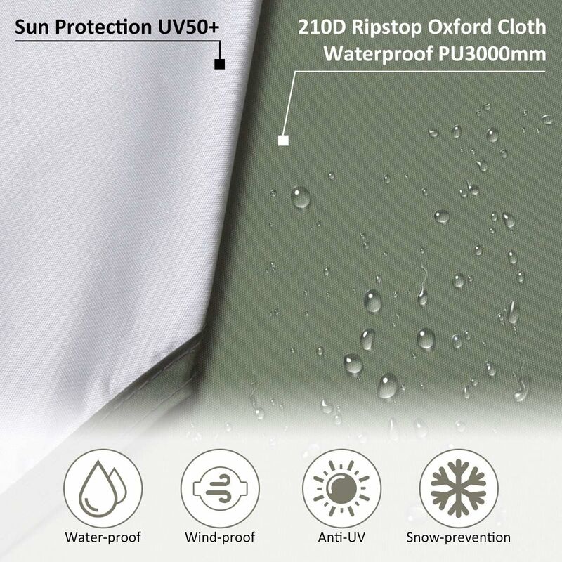 Bâche, bâche pour hamac, bâche imperméable 3m x 3m avec oeillets + 2 piquets de sol + 4 cordes, protection pluie protection solaire Sous-couche tente - 2