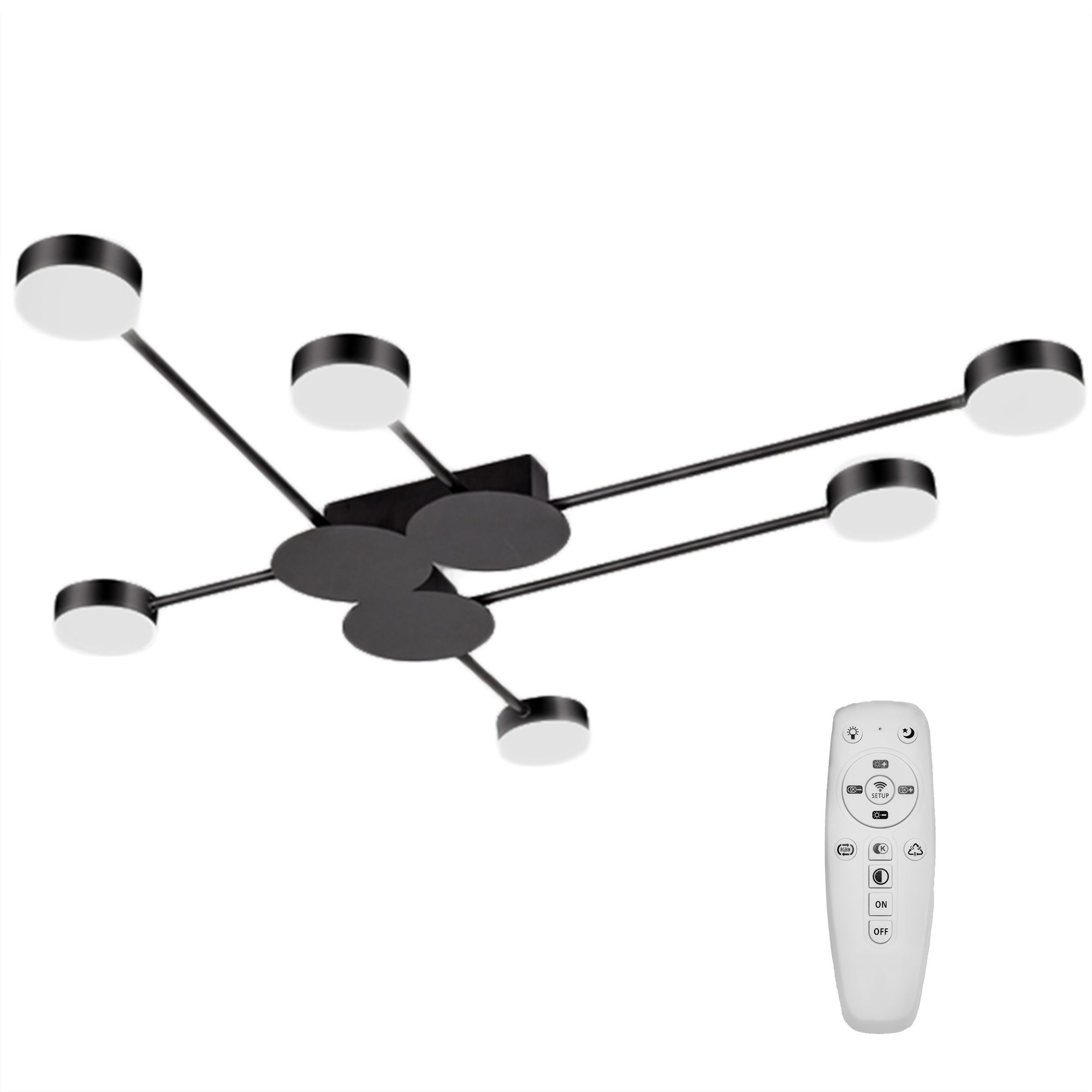 Lampa Sufitowa Led Toolight Led App521-6C Czarny