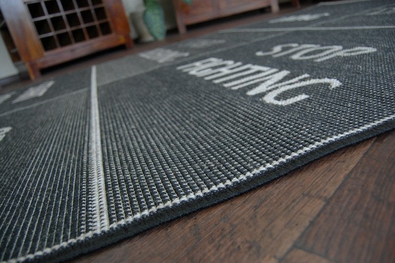 TAPPETO DI SPAGO SIZAL FLOORLUX 20275 YOLO nero / argento 160x230 cm - 4