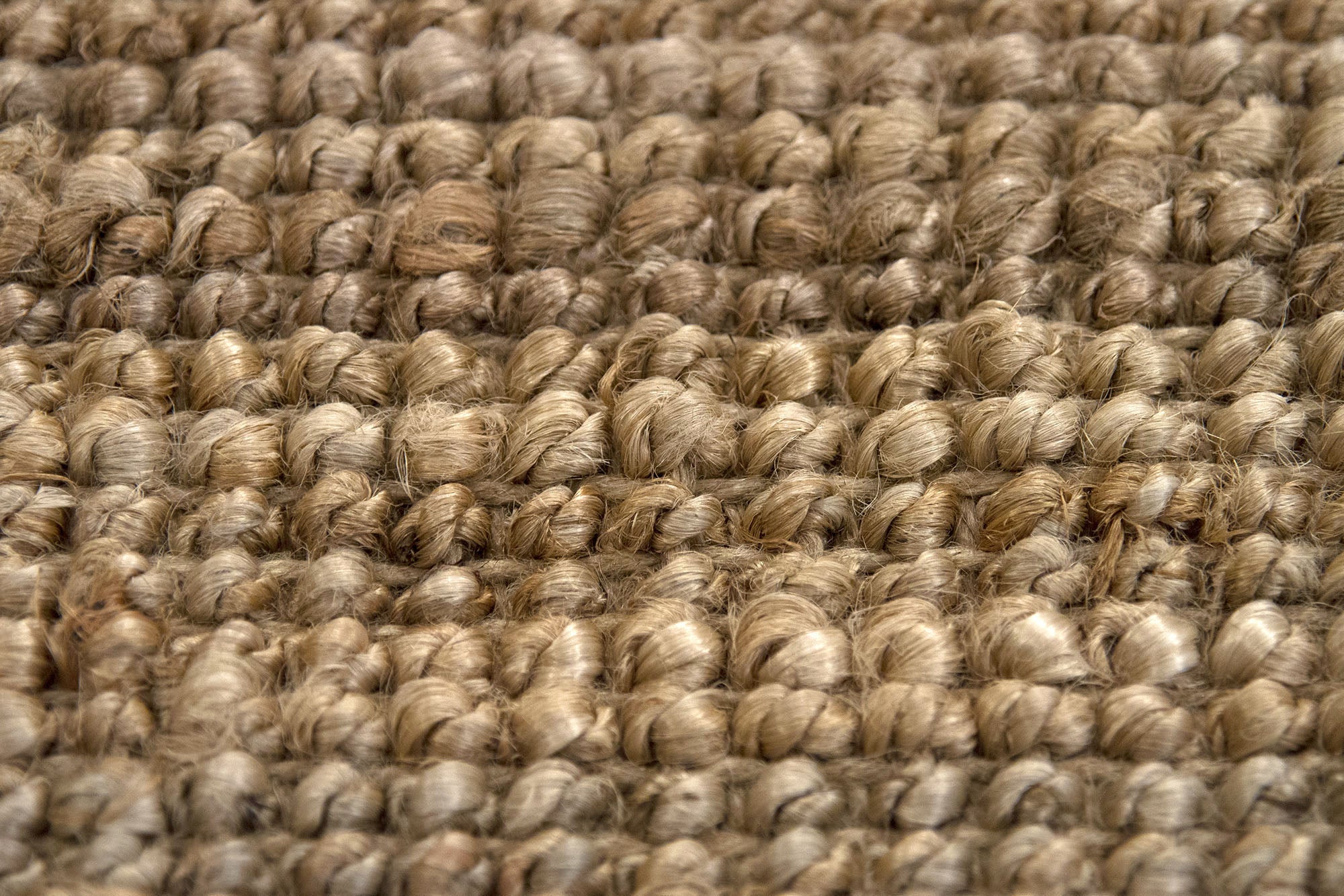 Hamid - Pack de tapis en jute bouclé naturel 110x60 cm - Tapis naturel pour salon, chambre et salle familiale - 6