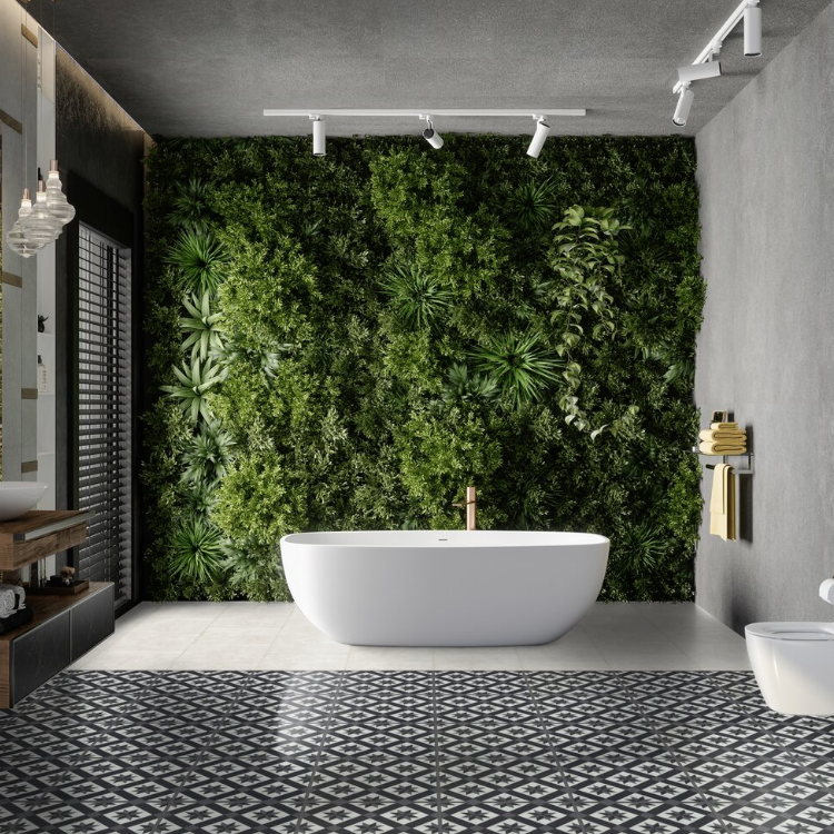 Dalle PVC autoplombante sous-couche intégrée effet carreaux ciment cordoba black GERFLOR Senso Unik - 8