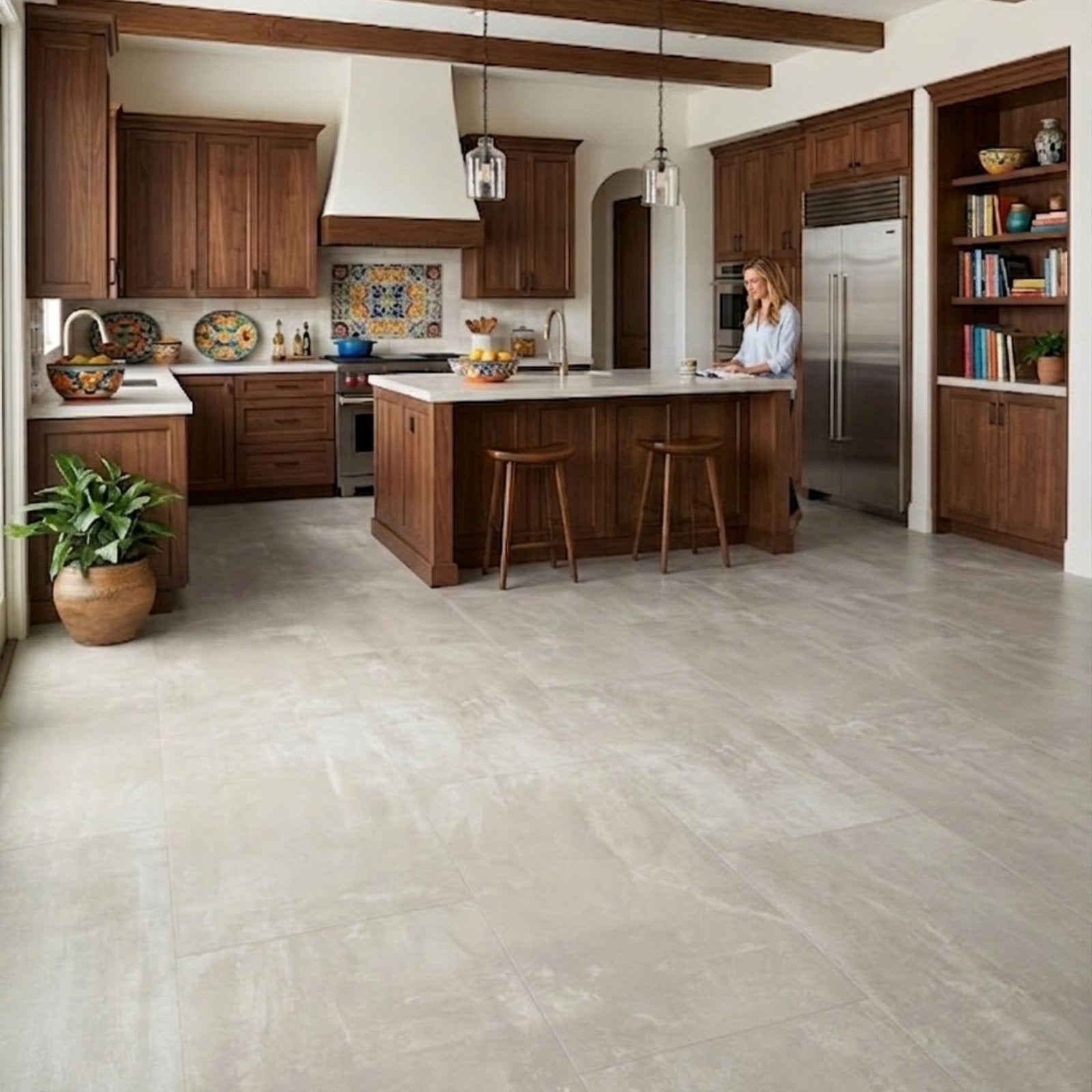 Suelo vinílico SPC clic Extrem 6mm efecto piedra Gris Arena ISOVEX (1,84 m²) - 6