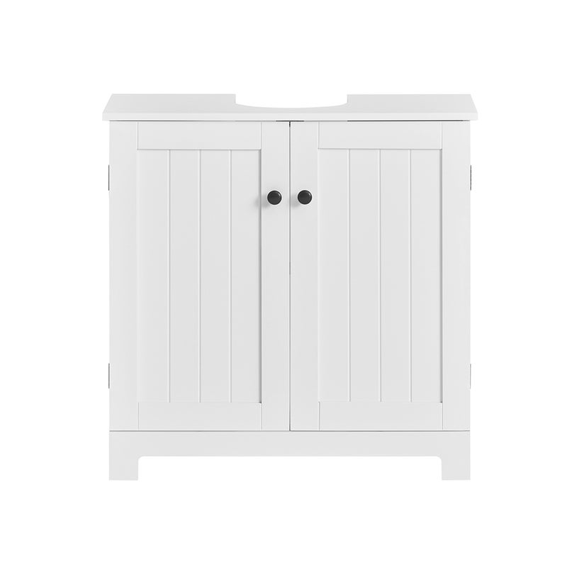 SoBuy Szafka pod umywalkę Łazienkowa z drzwi minimalistyczna BZR18-II-W