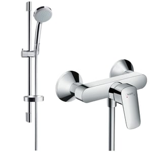 Ensemble douche HANGROHE Croma Vario + Mitigeur mécanique Logis