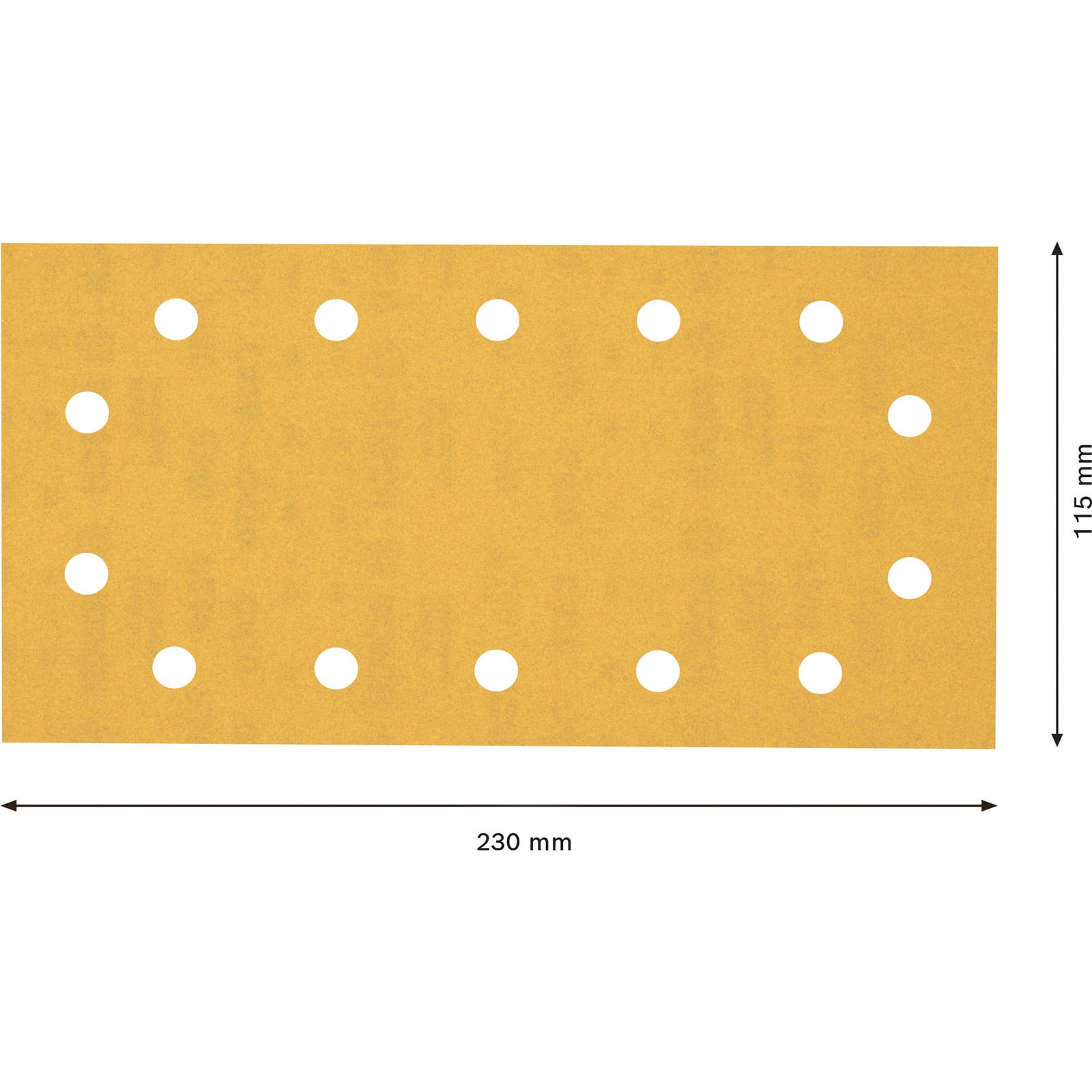 Papel de lija EXPERT C470 con 14 orificios para lijadoras orbitales 115 x 230 mm, G 240 50 unidades - 7