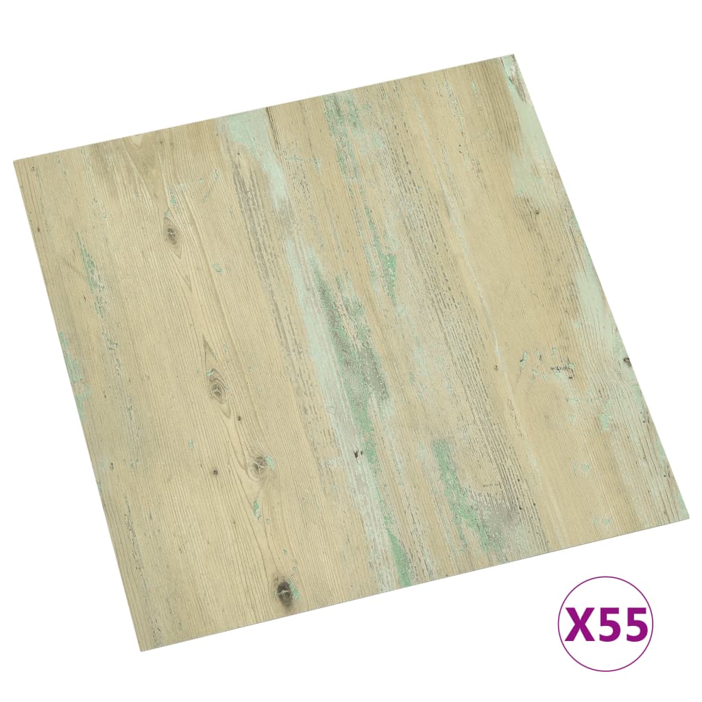 55 piezas lamas para suelo autoadhesivas | tarimas de suelo | tarimas autoadhesivas pvc 5,11 m² marrón claro cfw99525