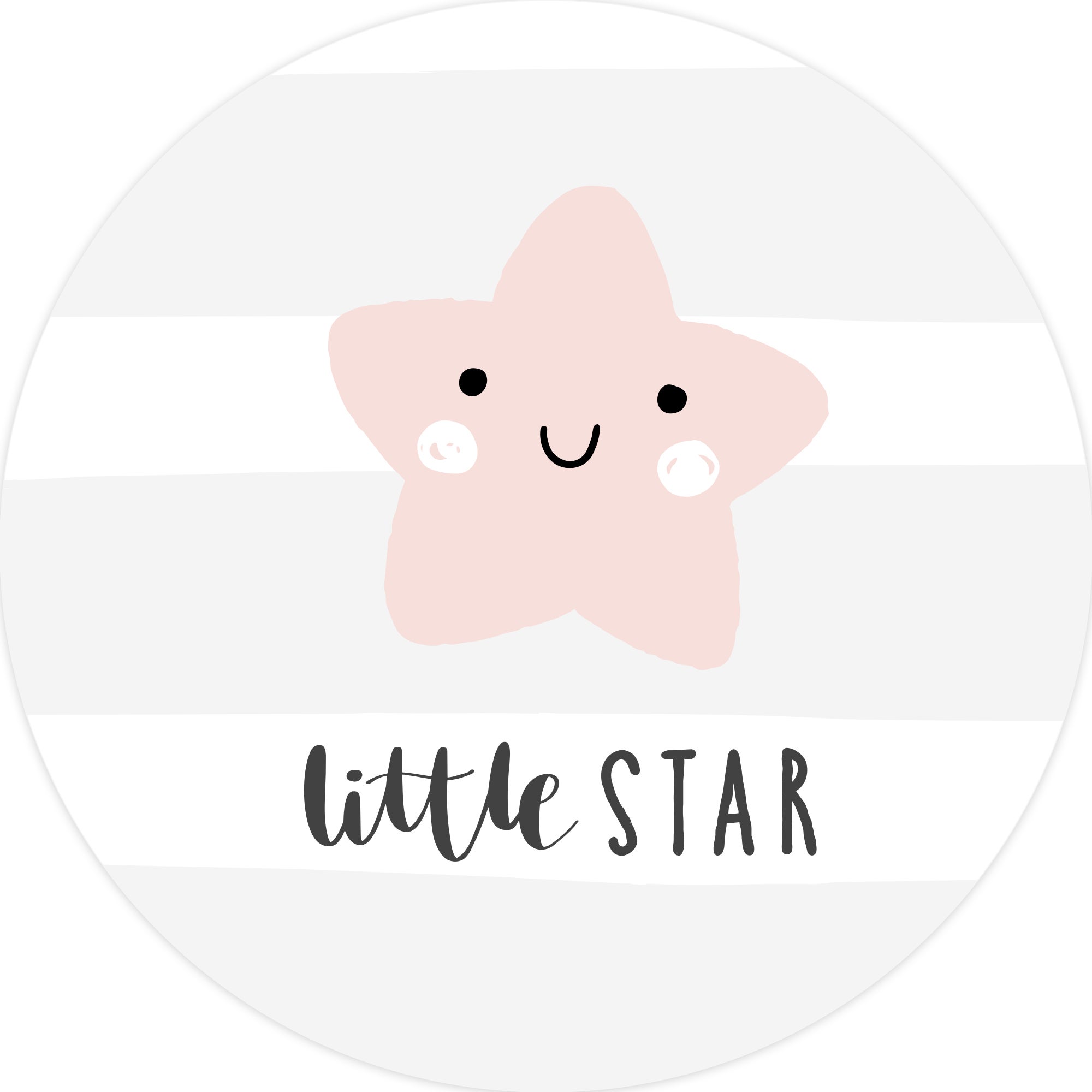 Dywan winylowy dla dzieci Little star [średnica] 180 cm - Antypoślizgowy PVC, winylowy do pokoju dziecięcego, trudnopalny i zmywalny.