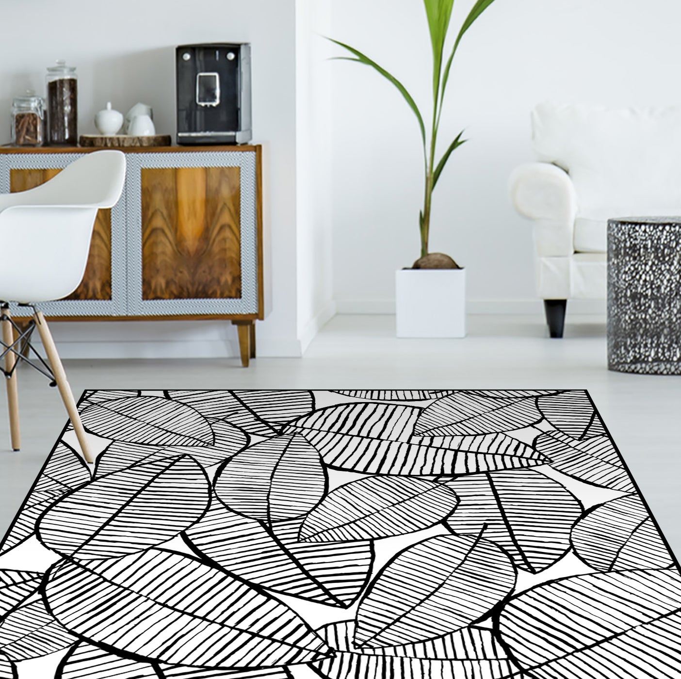 Tapis antidérapant en vinyle Hawai 200x266 cm - PVC imprimé, lavable, ignifuge, pour le salon et la cuisine - 2