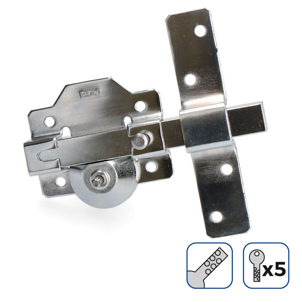 Serrure De Porte De Sécurité à Pêne Coulissant Robuste Avec Trou Pour Cadenas Acier Inoxydable 201 Noir Mat Longueur 8 200 Mm Diametre 12 Mm 85315545