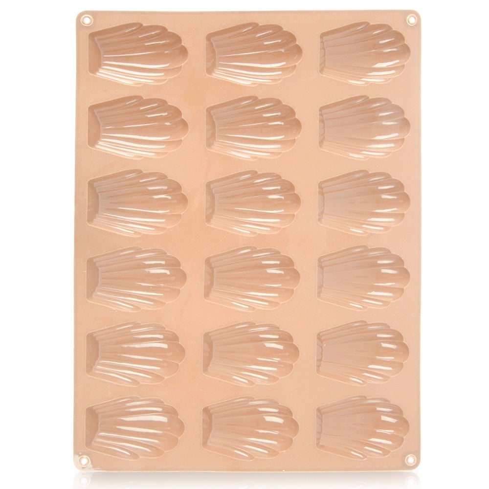 Forma do ciastek silikonowa beżowa muszelki 32x24,5 cm