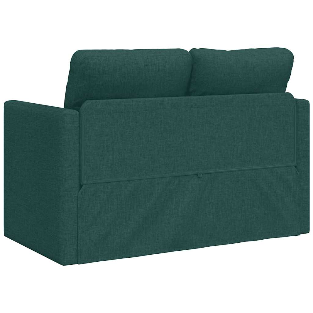 Canapé lit 2 en 1 vert foncé 112x174x55 cm tissu - 7