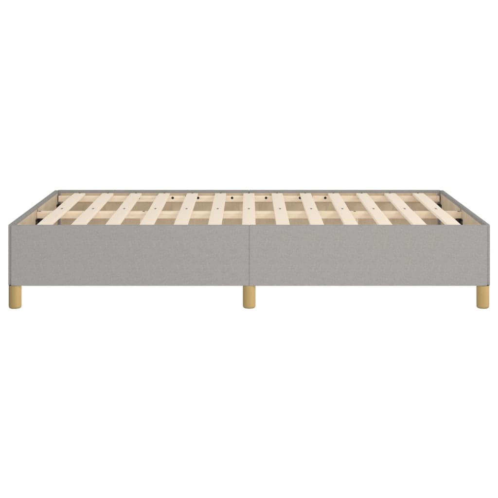 Cadre de lit sans matelas gris clair 120 x 200 cm tissu - 6