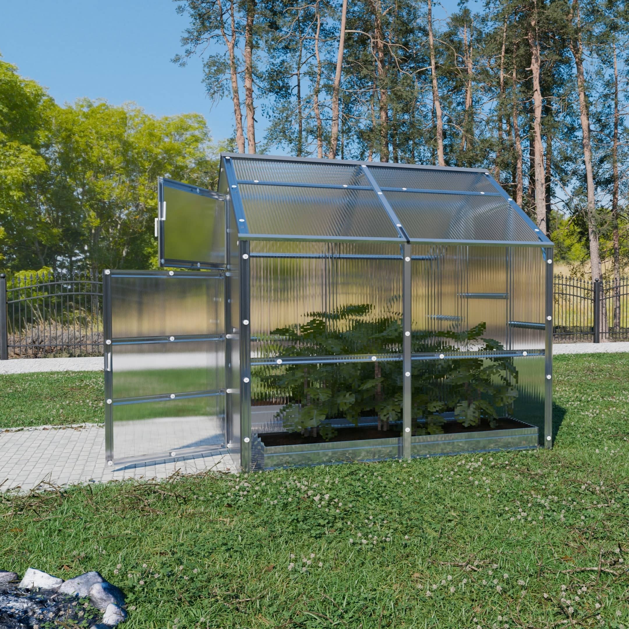 Serre de jardin KLASIKA BERNARD 2,35 x 2 m (4,7 m²), 6 mm avec revêtement en polycarbonate - 3