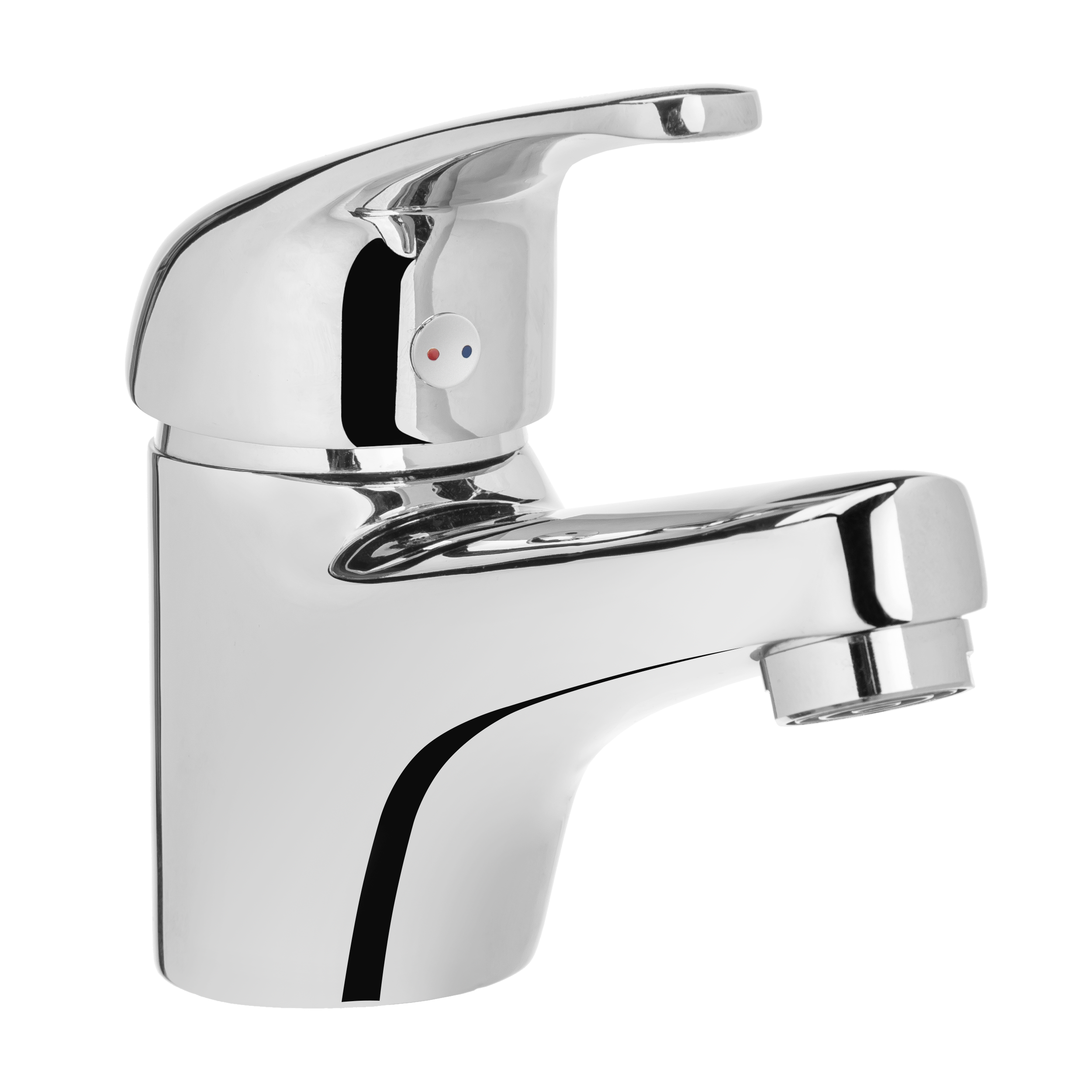 Bateria Umywalkowa Stojąca Jednouchwytowa Chrom Stała Wylewka Invena Perea