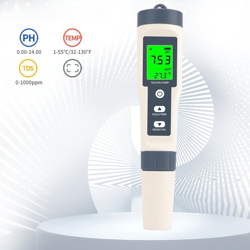 Testeur de qualité de l'eau de piscine, stylo de test de qualité de l'eau trois en un (sans rétro-éclairage, avec batterie) - 4