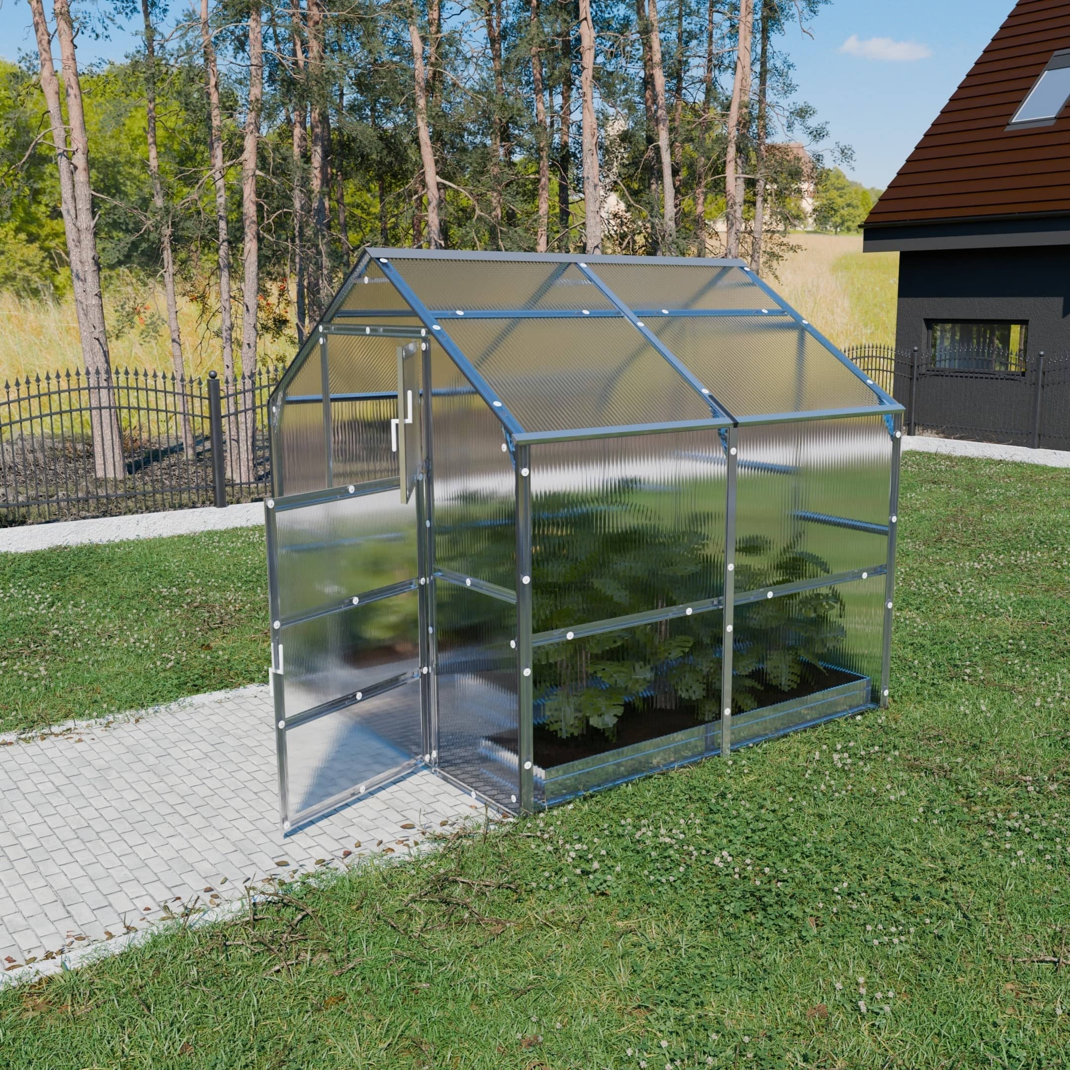 Serre de jardin KLASIKA BERNARD 2,35 x 2 m (4,7 m²), 6 mm avec revêtement en polycarbonate - 2