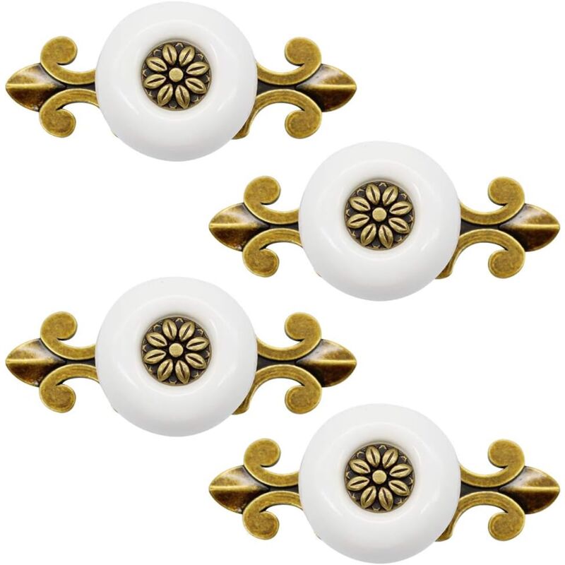 Sztuki ceramicznych uchwytów do drzwi ze śrubami cm białe klasyczne uchwyty do szafek w stylu vintage uchwyty do szuflad kuchennych do salonu