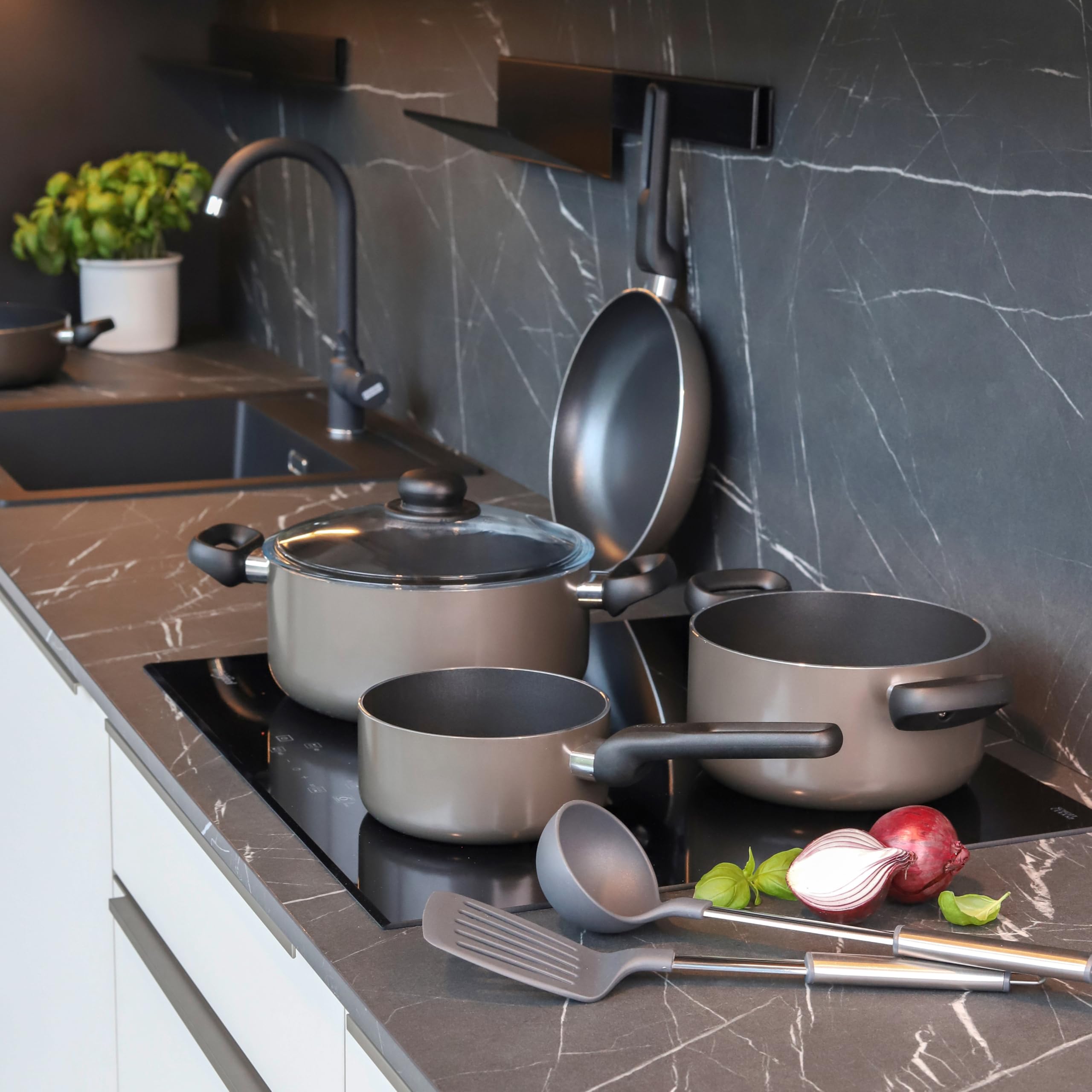 Tescoma 595428 Padella antiaderente ø 28 cm, fondo per induzione, linea BRAVA - 4