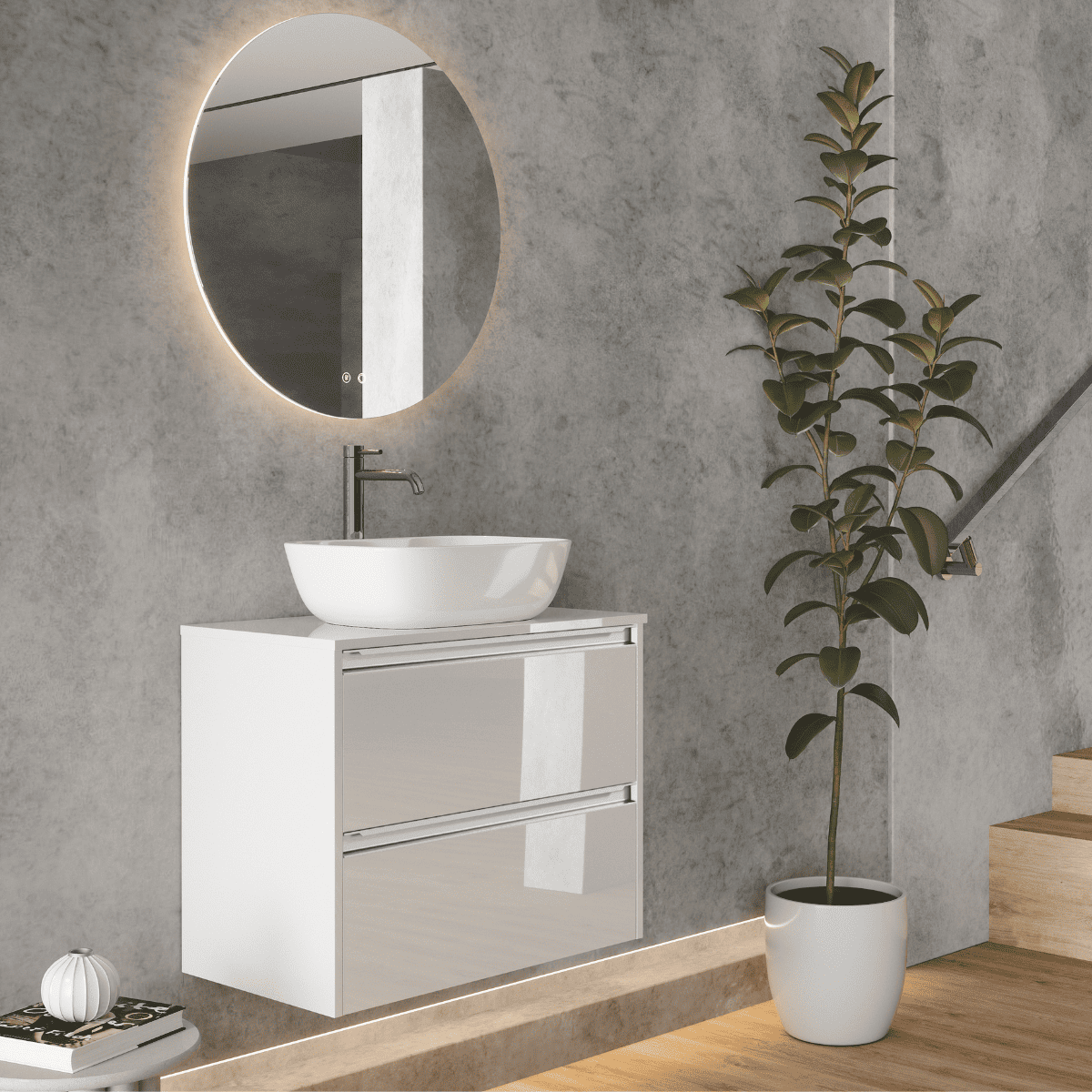 pavimento in laminato in bagno
