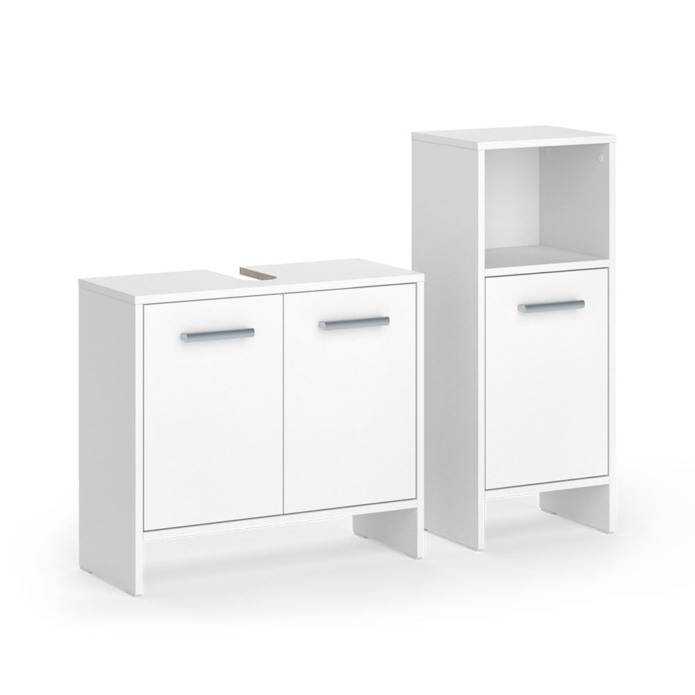 Vicco Zestaw mebli łazienkowych Karli, Biały, 2 części