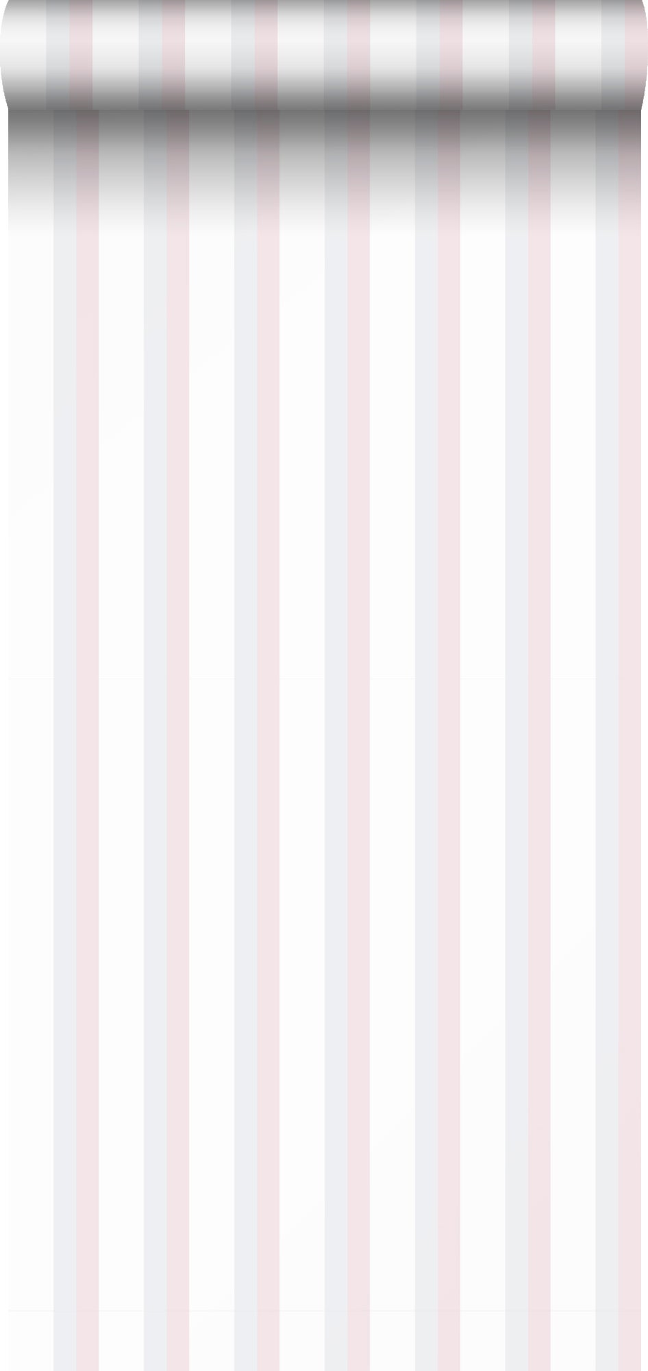 Tapeta paski jasnego różu,jasnozielonymIbiałym - 53 cm x 10 m - SANDERS &amp; SANDERS