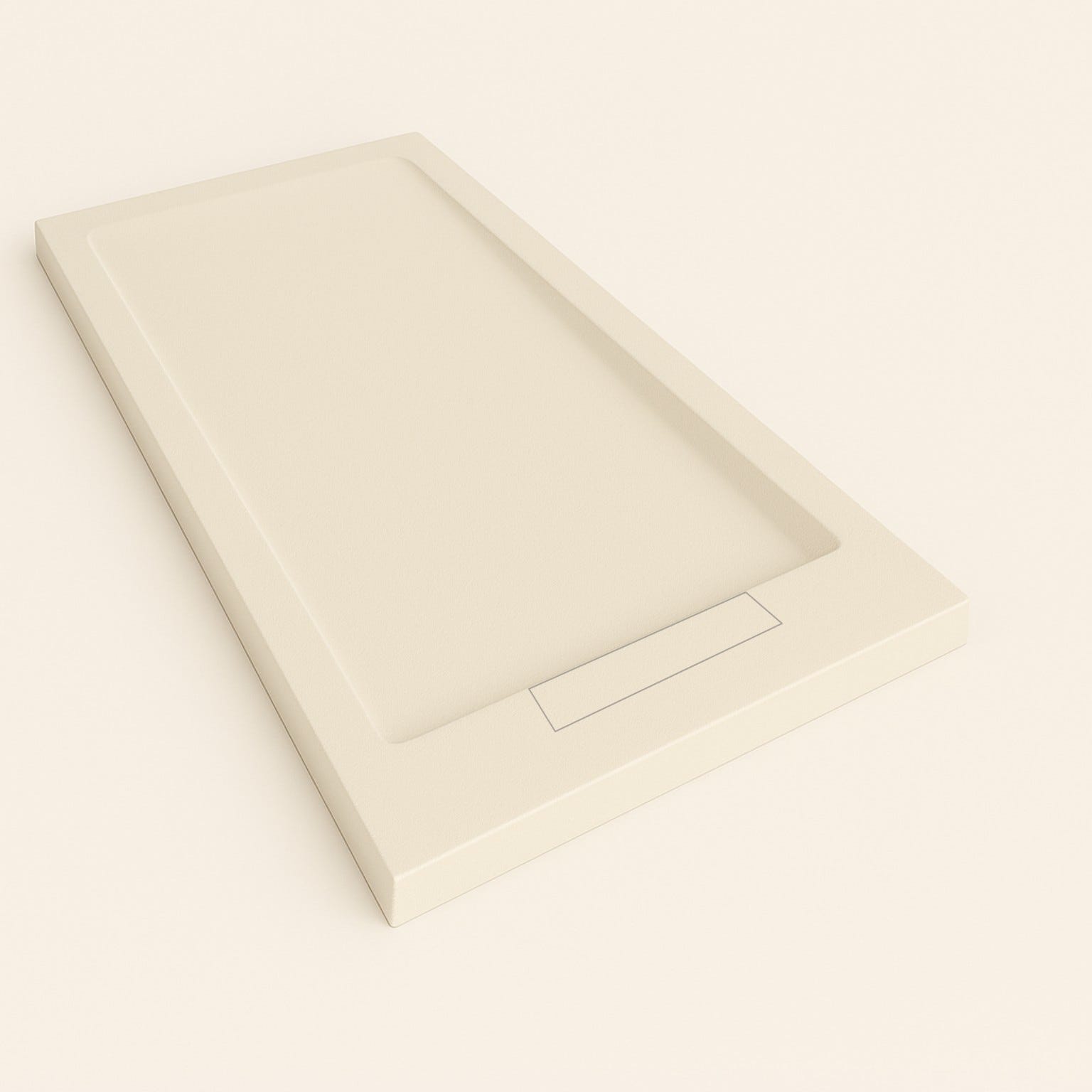 Plato de ducha Steen con marco 80X90 cm color Blanco roto RAL 9001 ...
