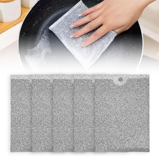 Esponja de cobre, esponja lavavajillas lavable, paño de limpieza de metal - Esponja de metal para manchas difíciles, paños de cocina multiusos en Fi