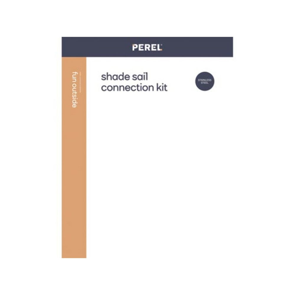 Perel Kit de fixation, 2 tendeurs, 2 pitons à visser, 2 pontets sur platine, 2 mousquetons, corde en nylon - 3