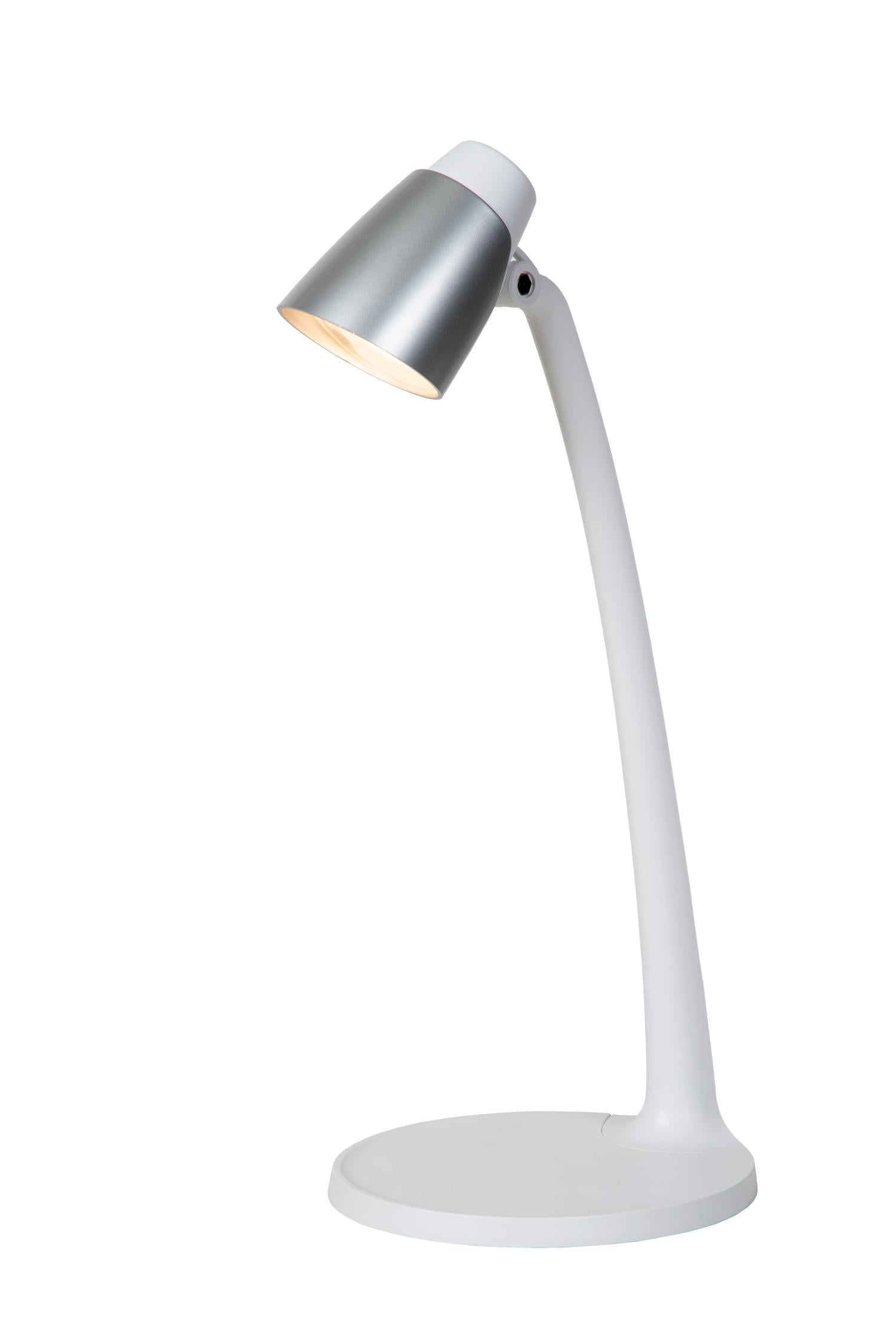 Lampa biurkowa biała srebrna reflektor LED 4.5W Ludo Lucide