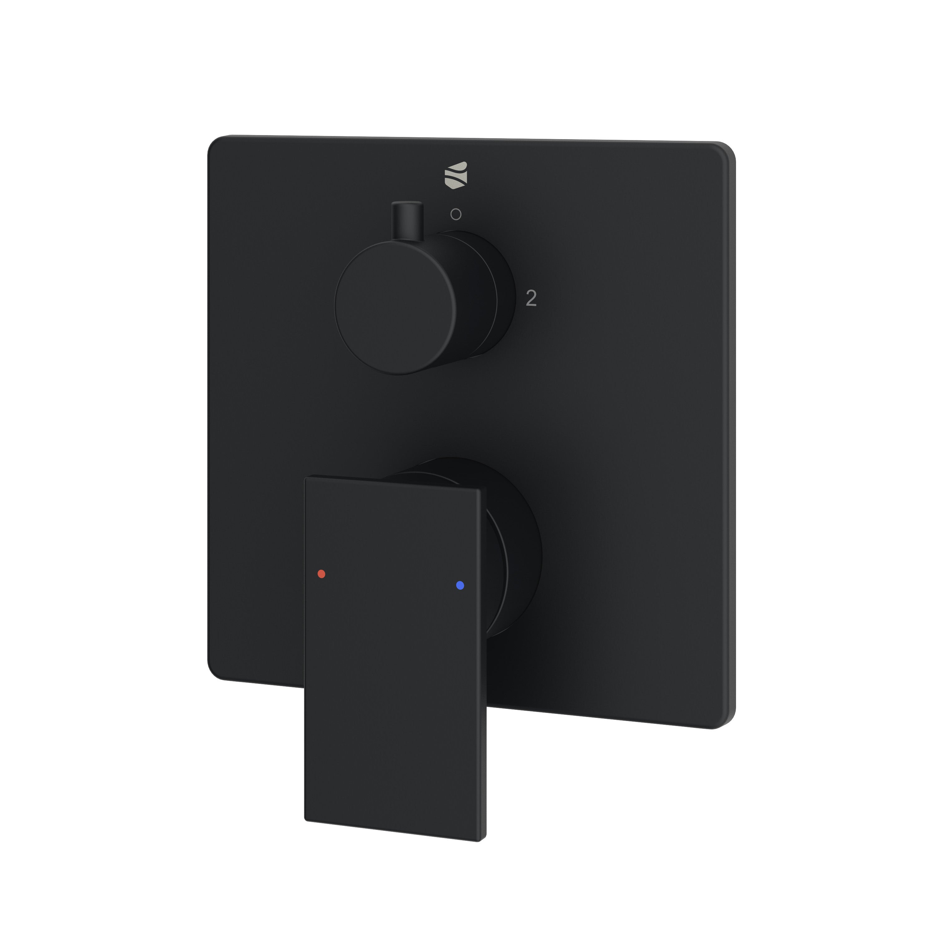 Bernstein Bateria wannowo-prysznicowa podtynkowa LAVOA czarna 2 tryby wylewki