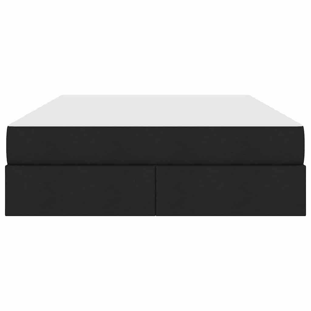Lit avec rangement et matelas Noir 140 x 200 cm Polyester - 7