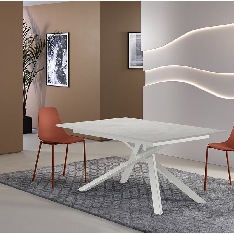 Pulse - Stół rozkładany (140/190 x 90 cm) w kolorze białej melaminy