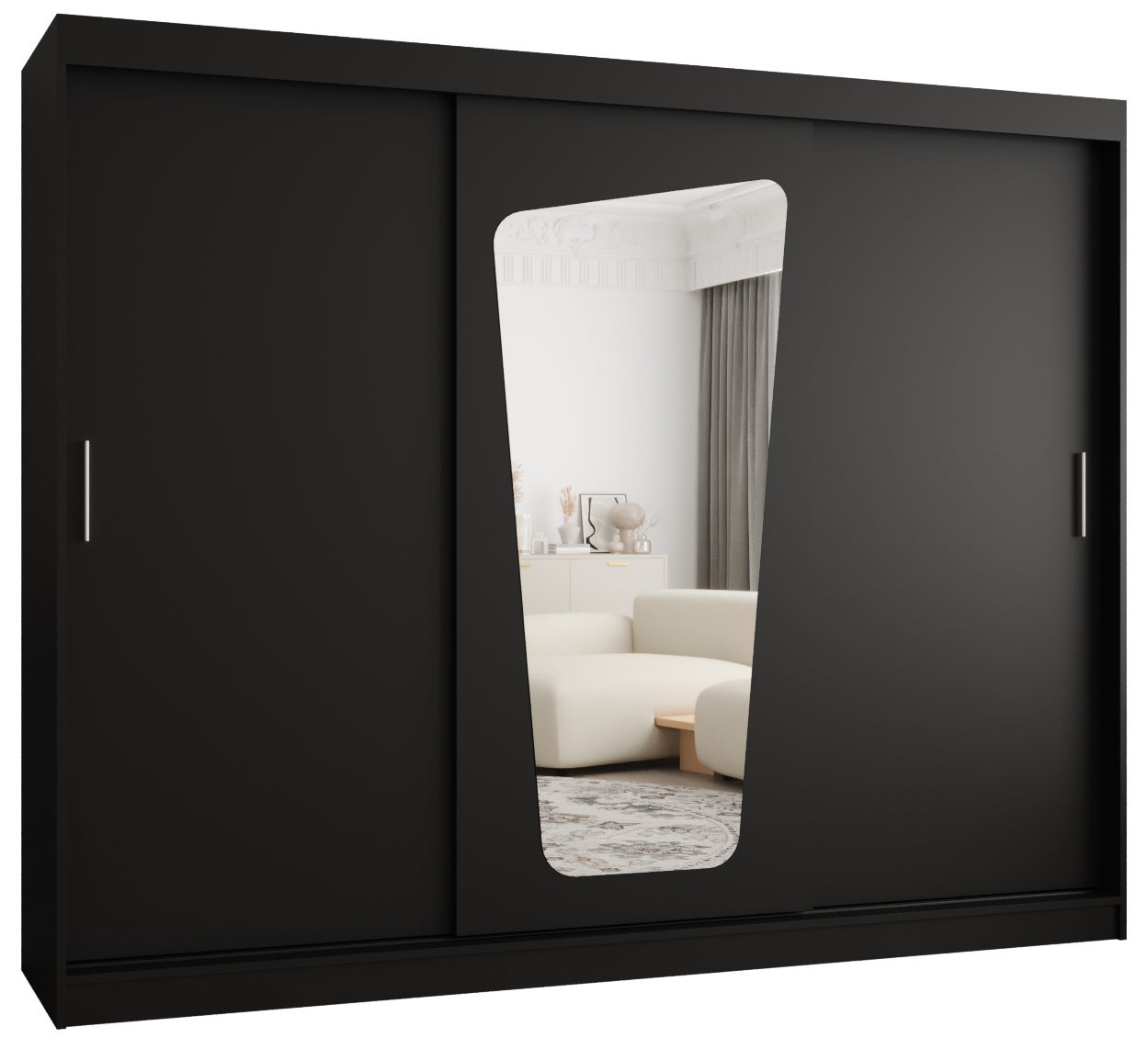 Szafa przesuwna garderoba MOKA 250 x 62 x 200 cm Czarny