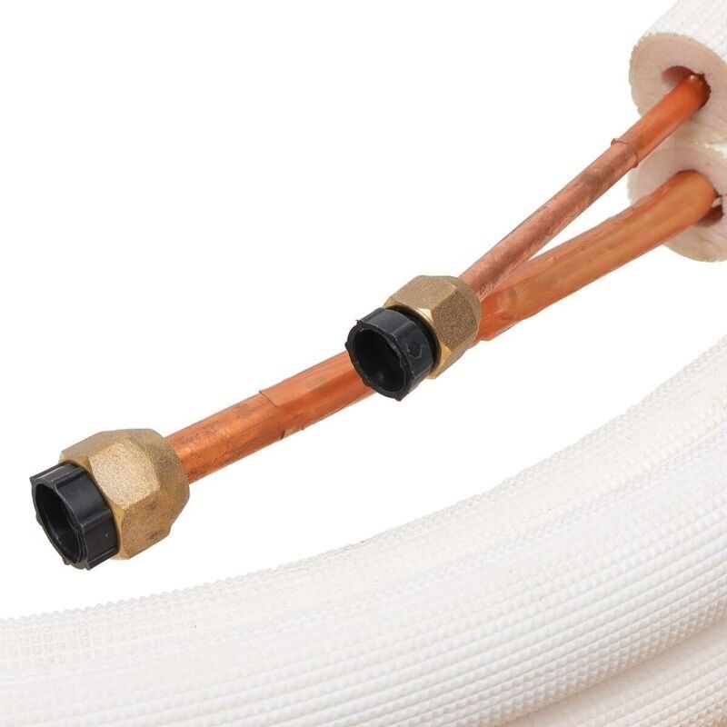 Tuyau En Cuivre Isolé 1/4 \'\' 3/8 \'\' Climatiseur Tuyaux Raccords Paire Tube De Bobine 2M - 5