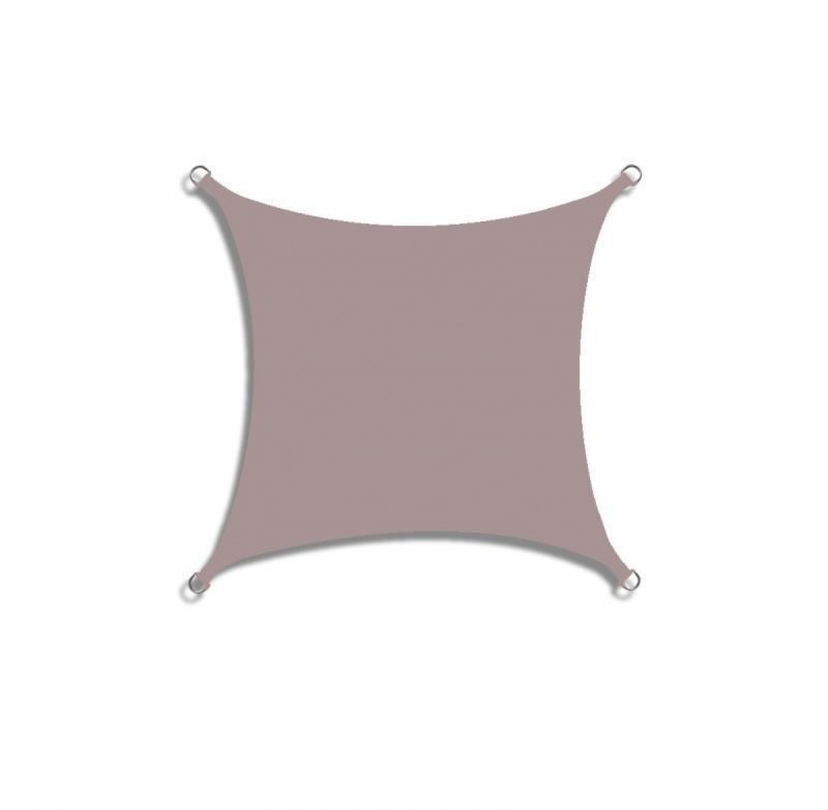 Velă de umbrire cu patru colțuri, fabricată din material impermeabil și rezistent la UV, potrivită pentru curți, grădini și terase exterioare (kaki)
